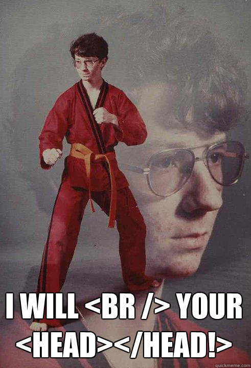  i will <br /> your <head></head!>  Karate Kyle