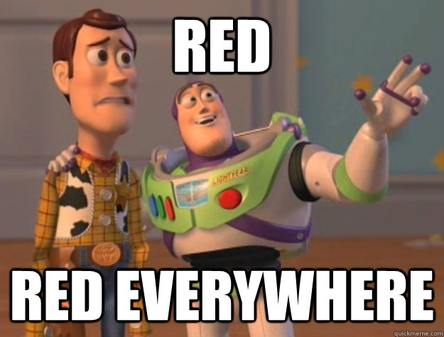 red red everywhere  Buzz Lightyear