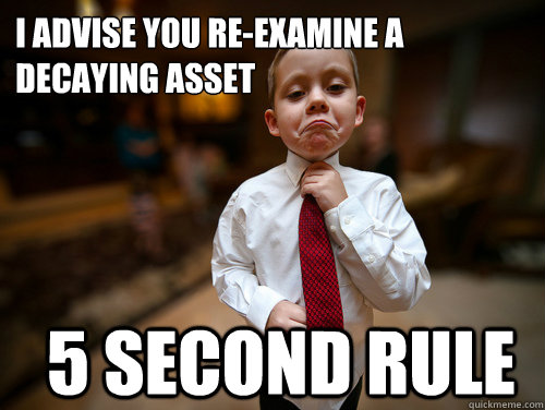 I advise you re-examine a decaying asset 5 Second Rule  Financial Advisor Kid