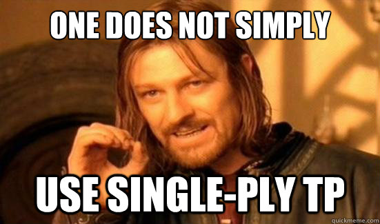 One Does Not Simply use single-ply TP  Boromir