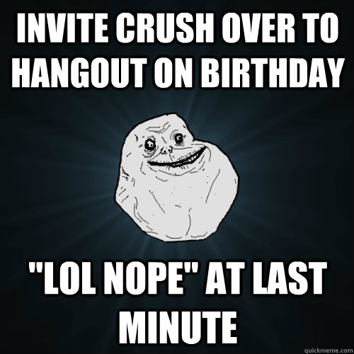 Invite Crush over to hangout on birthday 