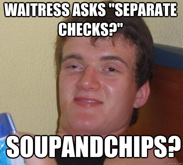 Waitress asks 