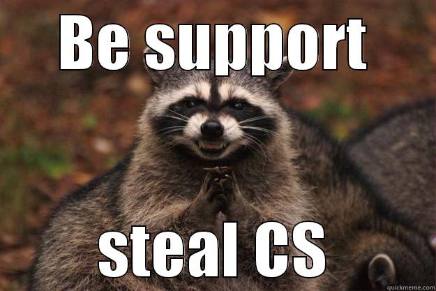 BE SUPPORT STEAL CS Evil Plotting Raccoon