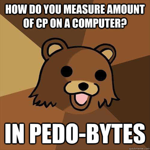 How do you measure amount of CP on a computer? in Pedo-Bytes  Pedobear