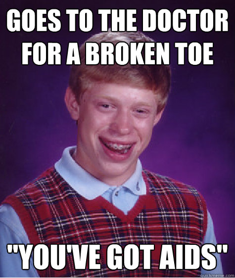 Goes to the doctor for a broken toe 