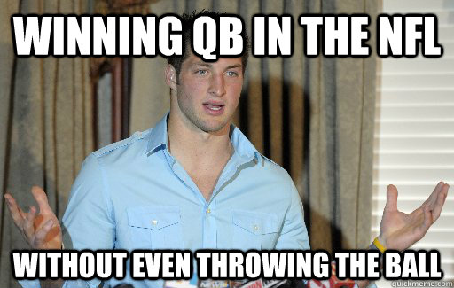 winning qb in the nfl without even throwing the ball - winning qb in the nfl without even throwing the ball  Good Guy Tebow