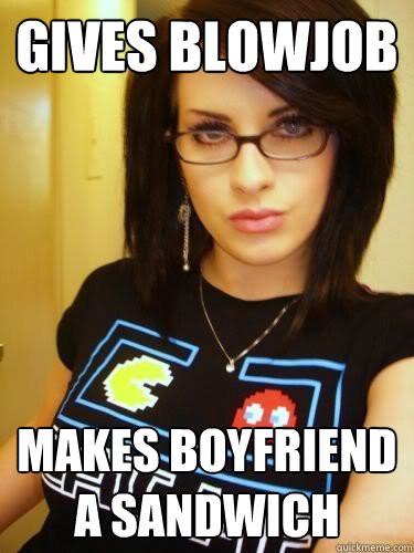 gives blowjob makes boyfriend a sandwich - gives blowjob makes boyfriend a sandwich  Cool Chick Carol