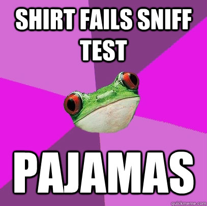 Shirt fails sniff test pajamas  Foul Bachelorette Frog