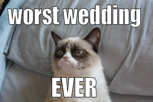 worst wedding ever - WORST WEDDING EVER Grumpy Cat