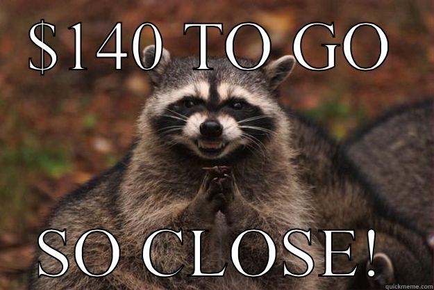 Fundraiser Raccoon - $140 TO GO SO CLOSE! Evil Plotting Raccoon