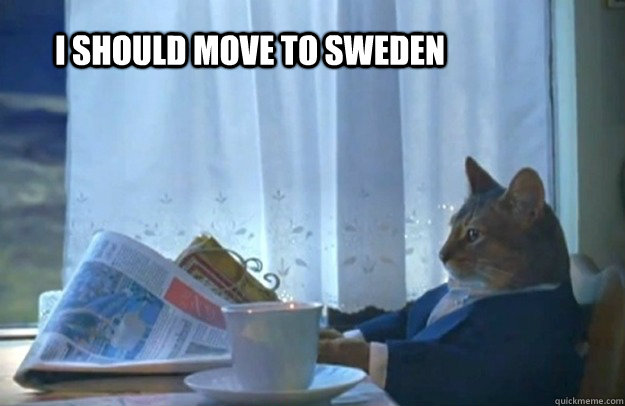 I should move to Sweden  Sophisticated Cat