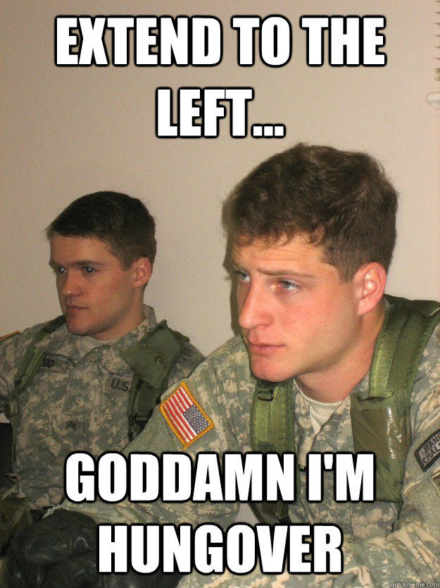 extend to the left... goddamn I'm hungover  ROTC Studs