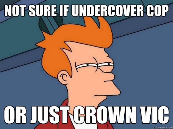 Not sure if undercover cop Or just Crown Vic - Not sure if undercover cop Or just Crown Vic  Futurama Fry