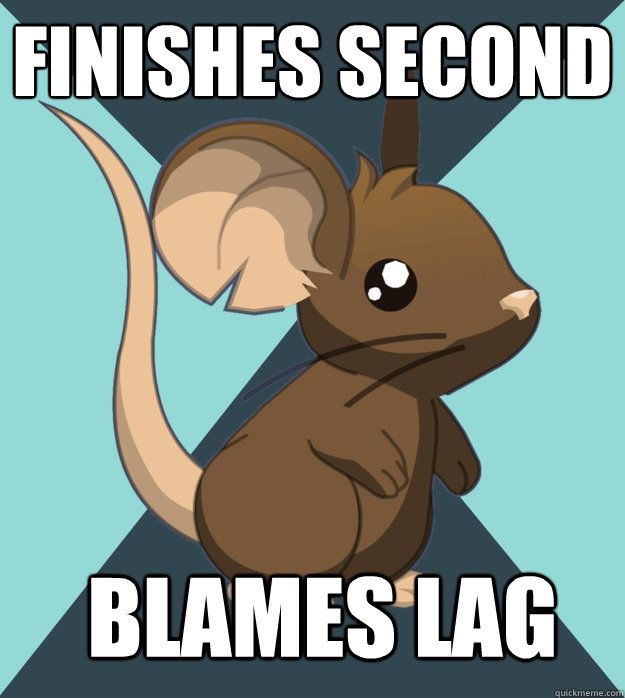 Finishes second blames lag  