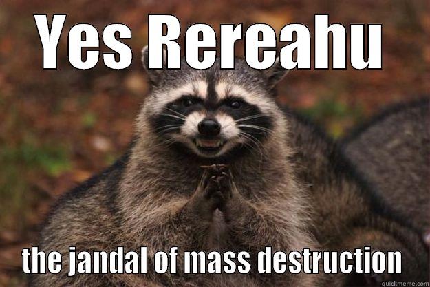 YES REREAHU THE JANDAL OF MASS DESTRUCTION Evil Plotting Raccoon