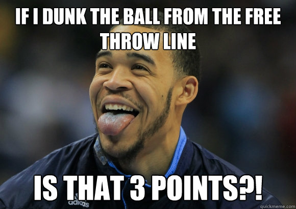 If I dunk the ball from the Free Throw Line Is that 3 points?!  JaVale McGee