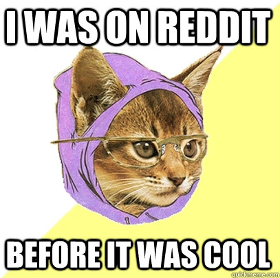 I was on reddit Before it was cool  Hipster Kitty