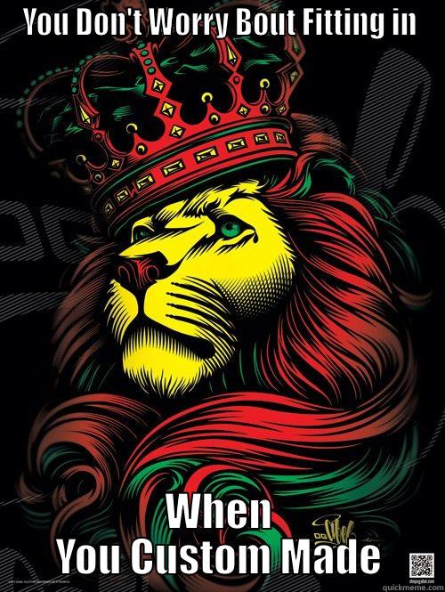 rasta fari lion  - YOU DON'T WORRY BOUT FITTING IN WHEN YOU CUSTOM MADE Misc