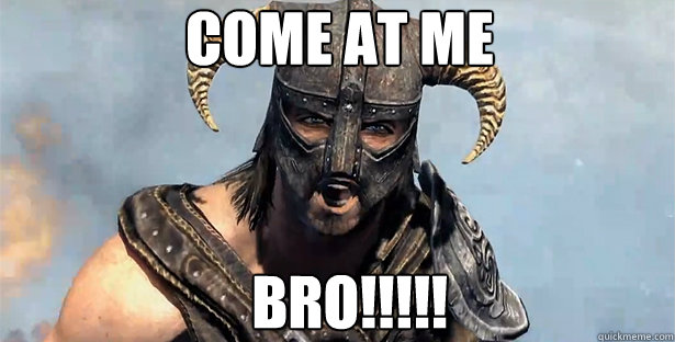 come at me  bro!!!!!  skyrim