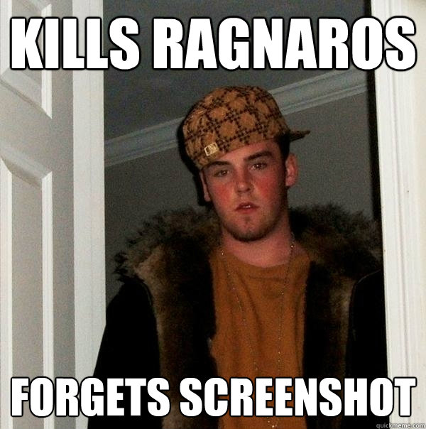 Kills Ragnaros forgets screenshot  Scumbag Steve