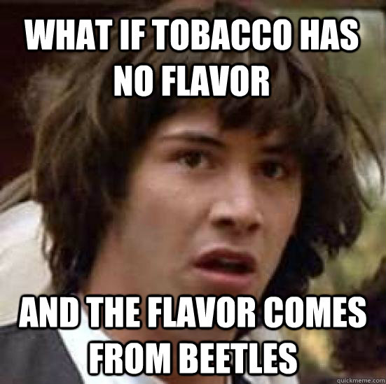 What if tobacco has no flavor and the flavor comes from beetles  conspiracy keanu