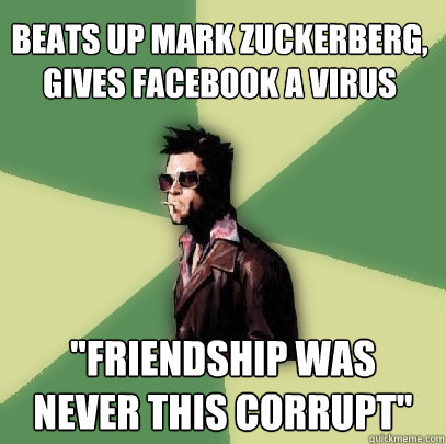 Beats up Mark Zuckerberg, Gives Facebook a Virus 