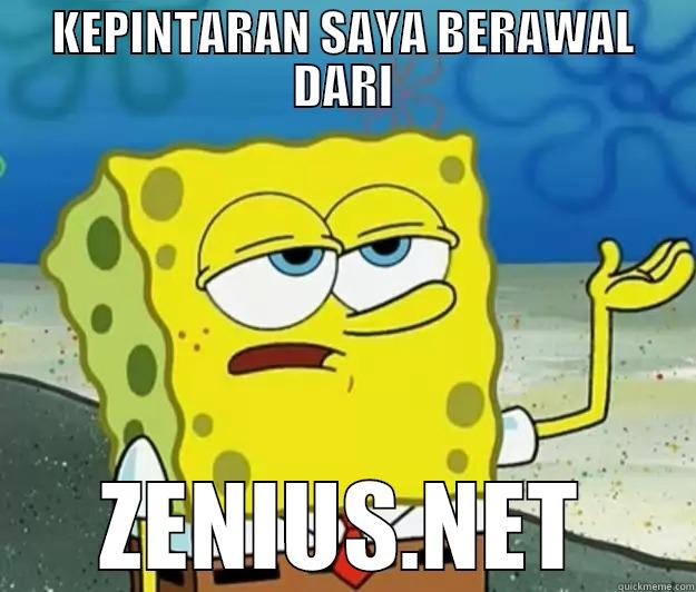 BY BINTANG FATHIR - KEPINTARAN SAYA BERAWAL DARI ZENIUS.NET Tough Spongebob