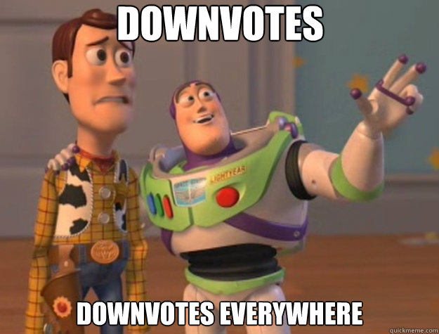 Downvotes Downvotes everywhere  Toy Story