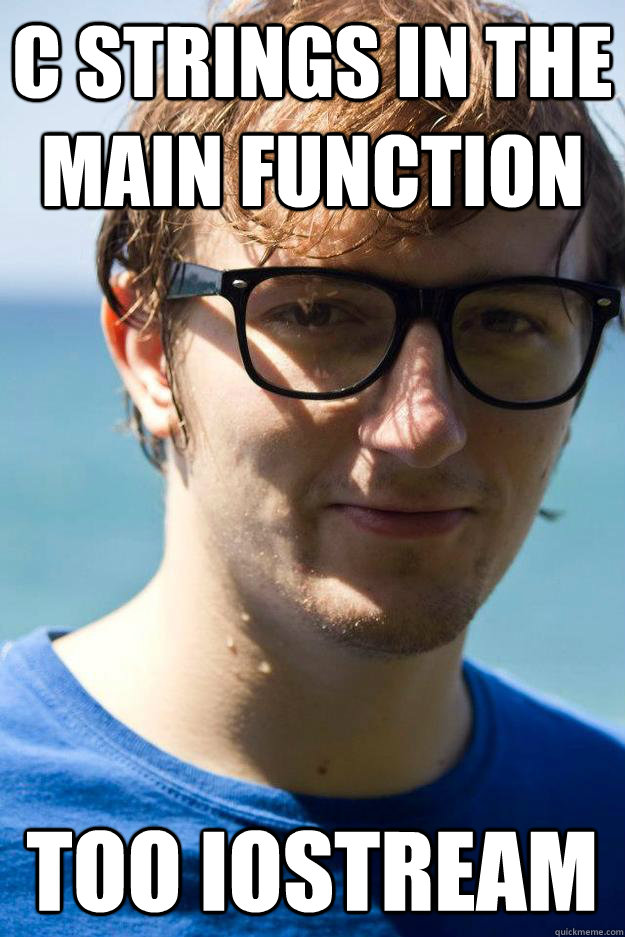 C strings in the main function Too iostream - C strings in the main function Too iostream  Hipster Free