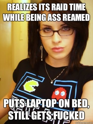 Realizes its raid time while being ass reamed Puts laptop on bed, still gets fucked - Realizes its raid time while being ass reamed Puts laptop on bed, still gets fucked  Cool Chick Carol