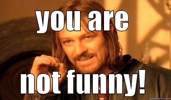 YOU ARE NOT FUNNY! Boromir