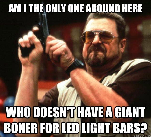 am I the only one around here who doesn't have a giant boner for led light bars?  Angry Walter