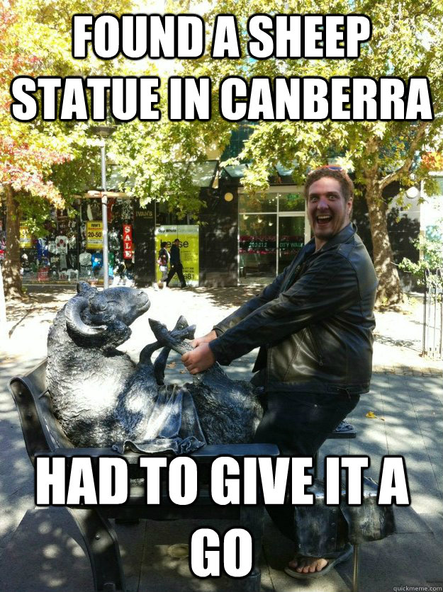 Found a Sheep Statue in Canberra Had To give it a go - Found a Sheep Statue in Canberra Had To give it a go  Maddrell Sheep