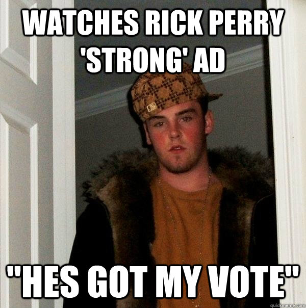 watches rick perry 'strong' ad 