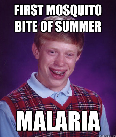 first mosquito bite of summer Malaria  Bad Luck Brian