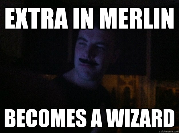 extra in merlin becomes a wizard  