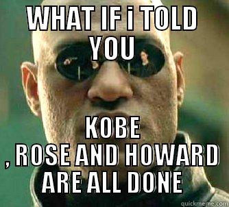 WHAT IF I TOLD YOU  - WHAT IF I TOLD YOU KOBE , ROSE AND HOWARD ARE ALL DONE Matrix Morpheus