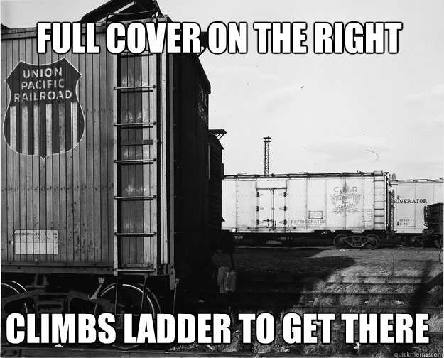 full cover on the right climbs ladder to get there - full cover on the right climbs ladder to get there  X-Com Movement Logic