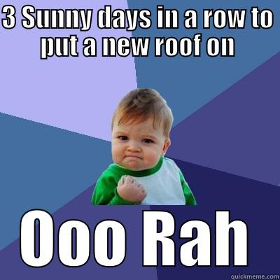 Roofing Kid - 3 SUNNY DAYS IN A ROW TO PUT A NEW ROOF ON OOO RAH Success Kid