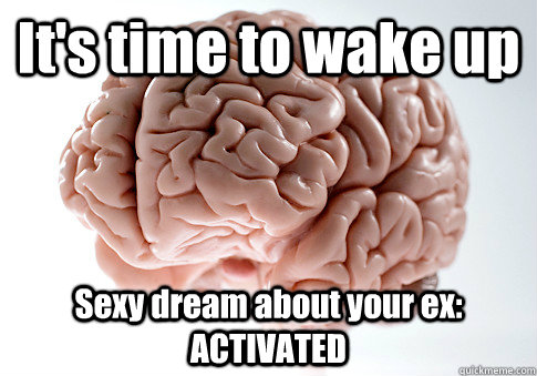 It's time to wake up Sexy dream about your ex: ACTIVATED   Scumbag Brain