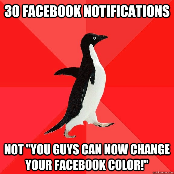 30 Facebook notifications Not 