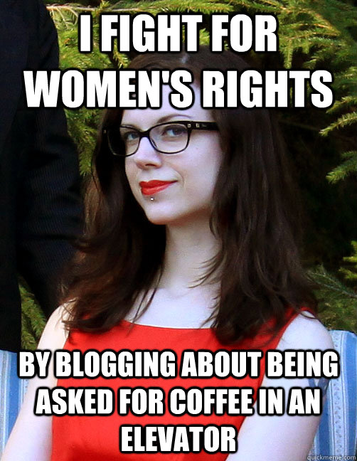 I fight for women's rights by blogging about being asked for coffee in an elevator - I fight for women's rights by blogging about being asked for coffee in an elevator  Hipster Feminist