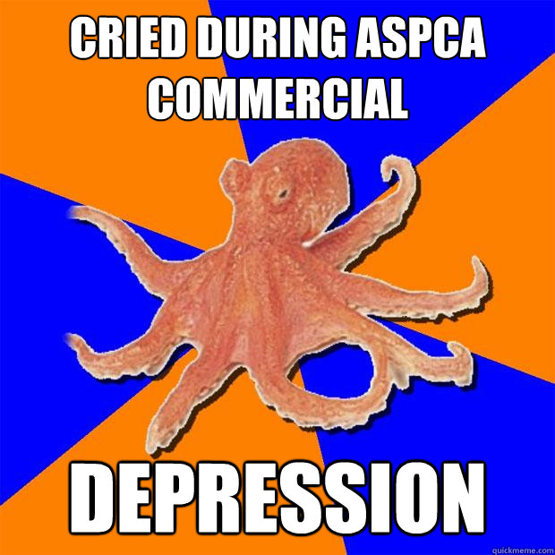 cried during aspca commercial depression  Online Diagnosis Octopus