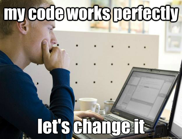 my code works perfectly let's change it  Programmer