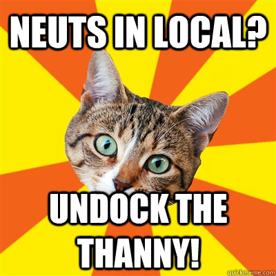 Neuts in local? Undock the Thanny!  Bad Advice Cat