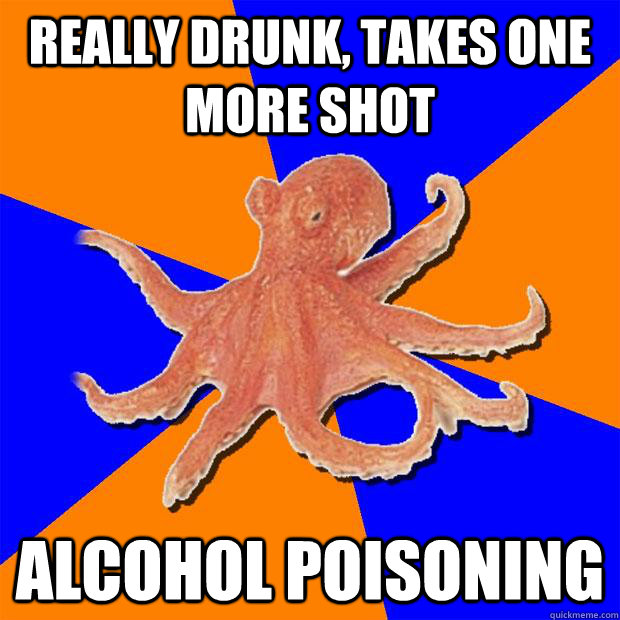 really drunk, takes one more shot alcohol poisoning  Online Diagnosis Octopus