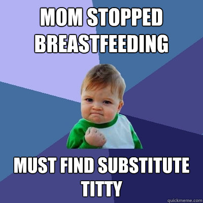 Mom stopped breastfeeding must find substitute titty - Mom stopped breastfeeding must find substitute titty  Success Kid