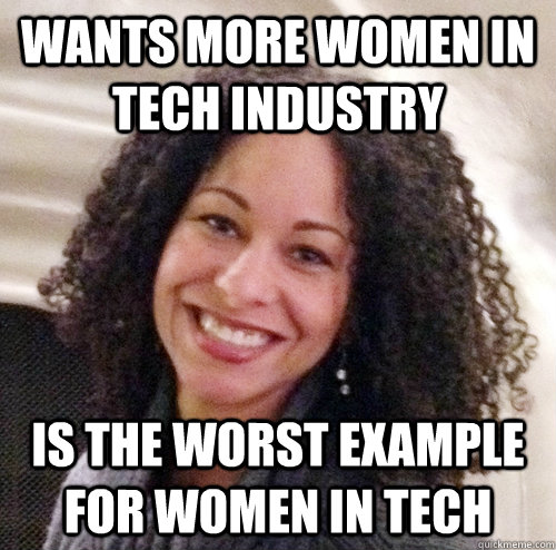 wants more women in tech industry is the worst example for women in tech  