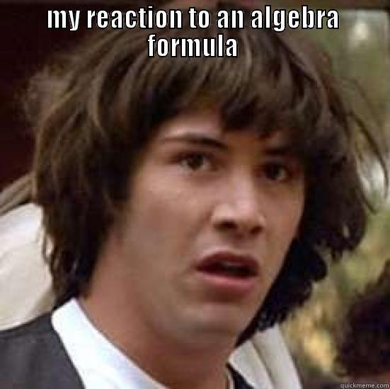 MY REACTION TO AN ALGEBRA FORMULA  conspiracy keanu