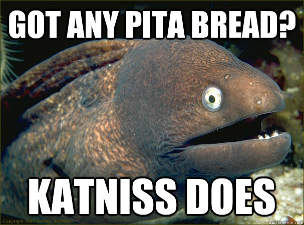 Got any pita bread? Katniss does - Got any pita bread? Katniss does  Bad Joke Eel